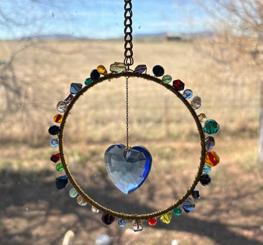 Blue Heart Sun Catcher